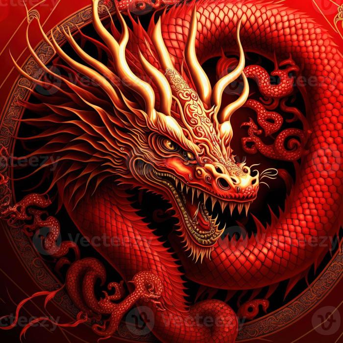 Happy chinese new year background realistic dragon character 17380689 ...